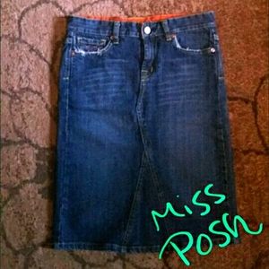 Jean pencil skirt